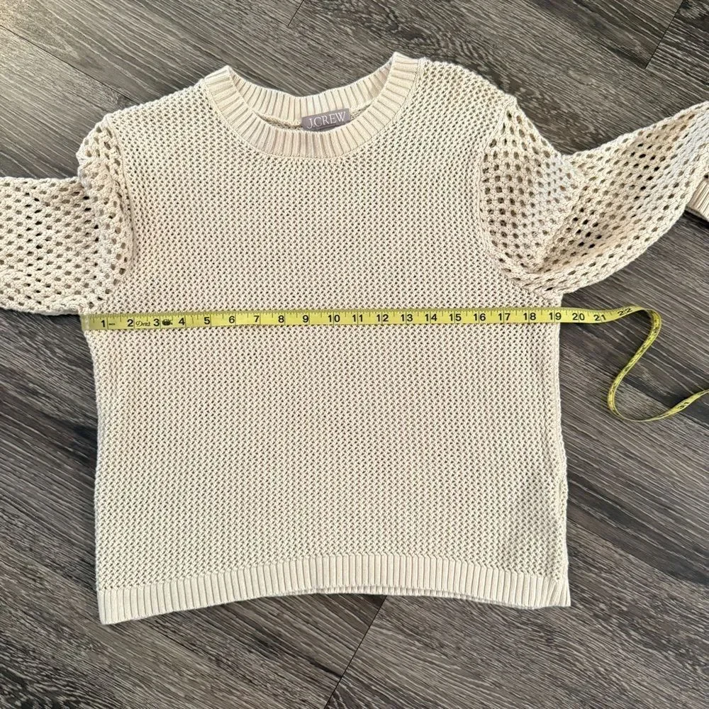 J. Crew Crochet crewneck beach sweater